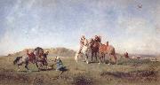 Eugene Fromentin Hawking in Algeria china oil painting artist
